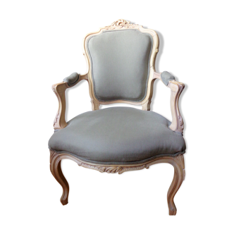 Louis XV-style convertible chair bleached wood