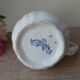 Old Milk Jug, Creamer, Jug, Sarraguemines Lancaster Vintage Blue Flowers Decor