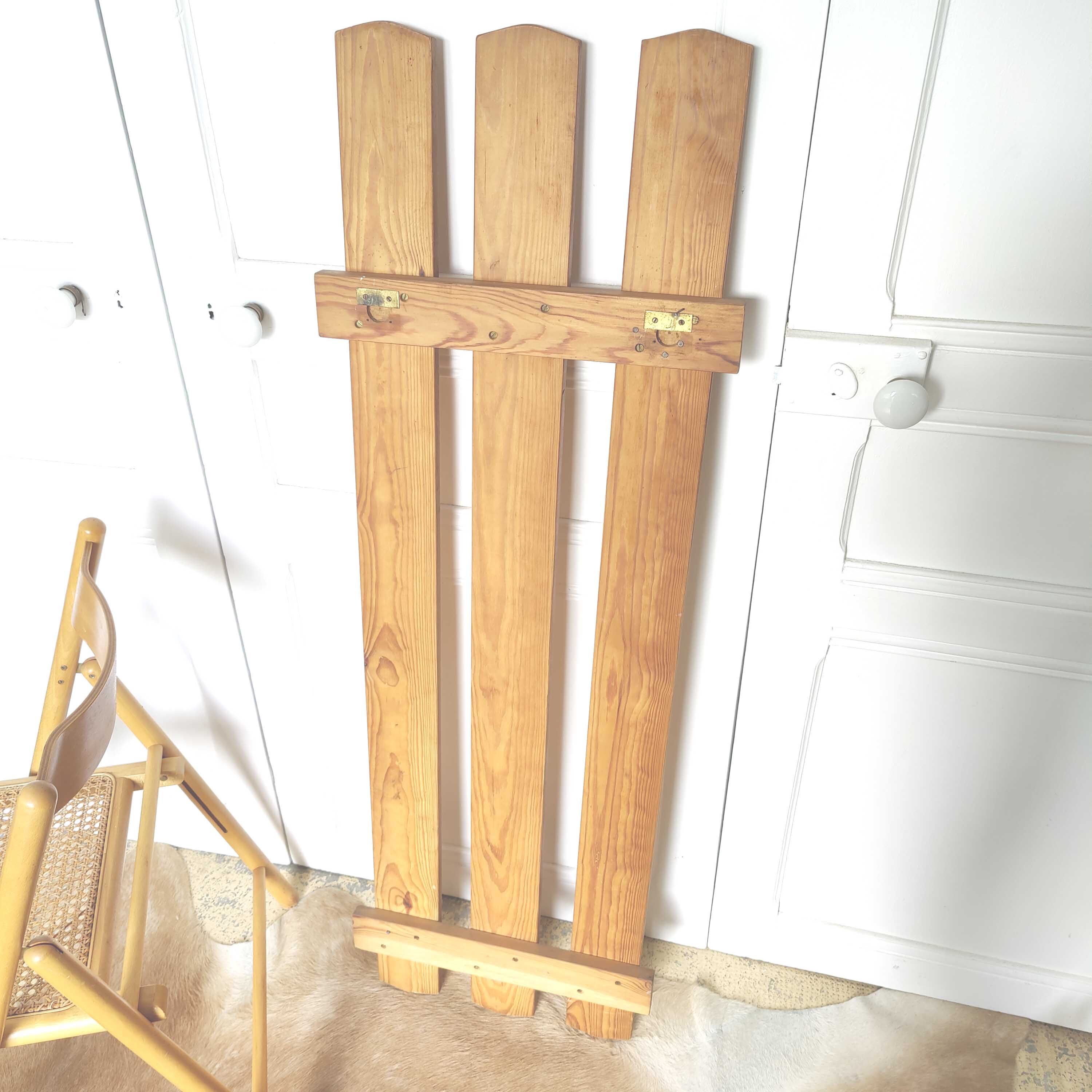 Vintage wooden coat rack wardrobe 9 hooks