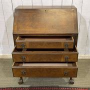 1930s English walnut secretary