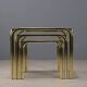 Tables basses vintage en laiton et verre, design, Italie, années 1980