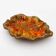 Polychrome glazed ceramic multi-lobed bowl from the 1970s