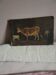 Pastoral oil on cardboard cows 19th signed