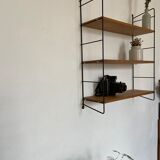 Vintage wall string shelf 60s
