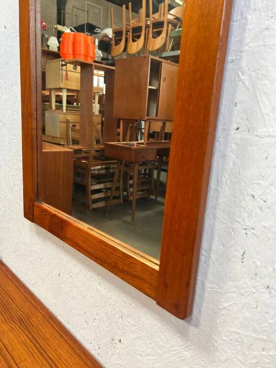 Vintage Teak Mirror, Miljo, Ab Nybrofabriken, Sweden 1950's