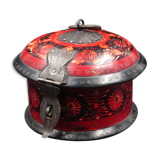 Wooden chapati box and fittings from India