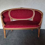 Basket bench with its 2 armchairs