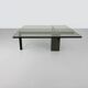 KW-1 glass and travertine coffee table by Hank Kwint for Metaform 1980s