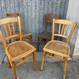 4 vintage mismatched coffee bistro chairs