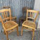 Set de 4 chaises bistrot café dépareillées vintage