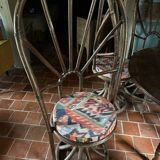 Set of 6 vintage rattan chairs