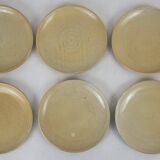 6 assiettes à dessert en grès Puisaye