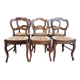 Suite of 6 Louis Philippe straw chairs