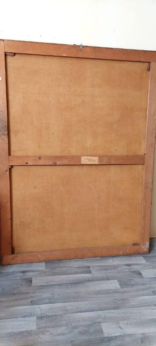 Large oil painting on canvas 2 m x 1.50 m - animated landscape - Charles Louis Verboeckhoven