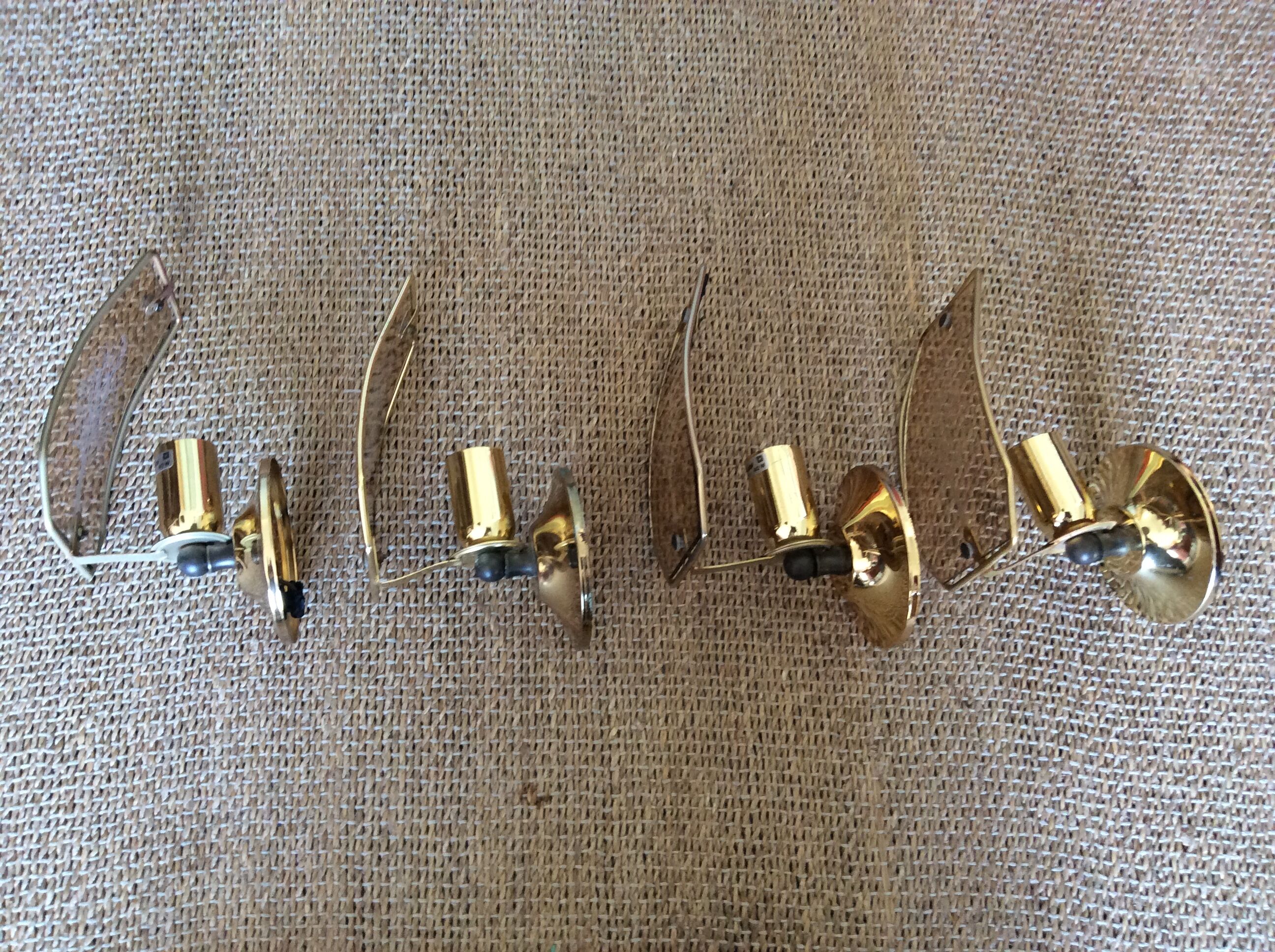 4 vintage wall lamps