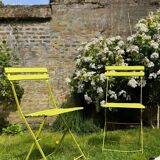 Two old folding garden chairs