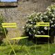 Two old folding garden chairs