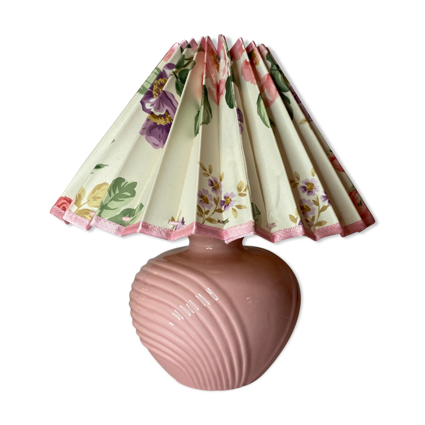 Flowery lampshade pleated