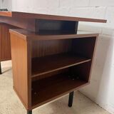 Vintage wooden desk with bleacher on the side