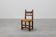 19th Century Spanish Hand-Carved oak Side Chair with Velour Seat