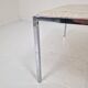 Italian Square Travertine Coffee Table with Steel Base, 1980's