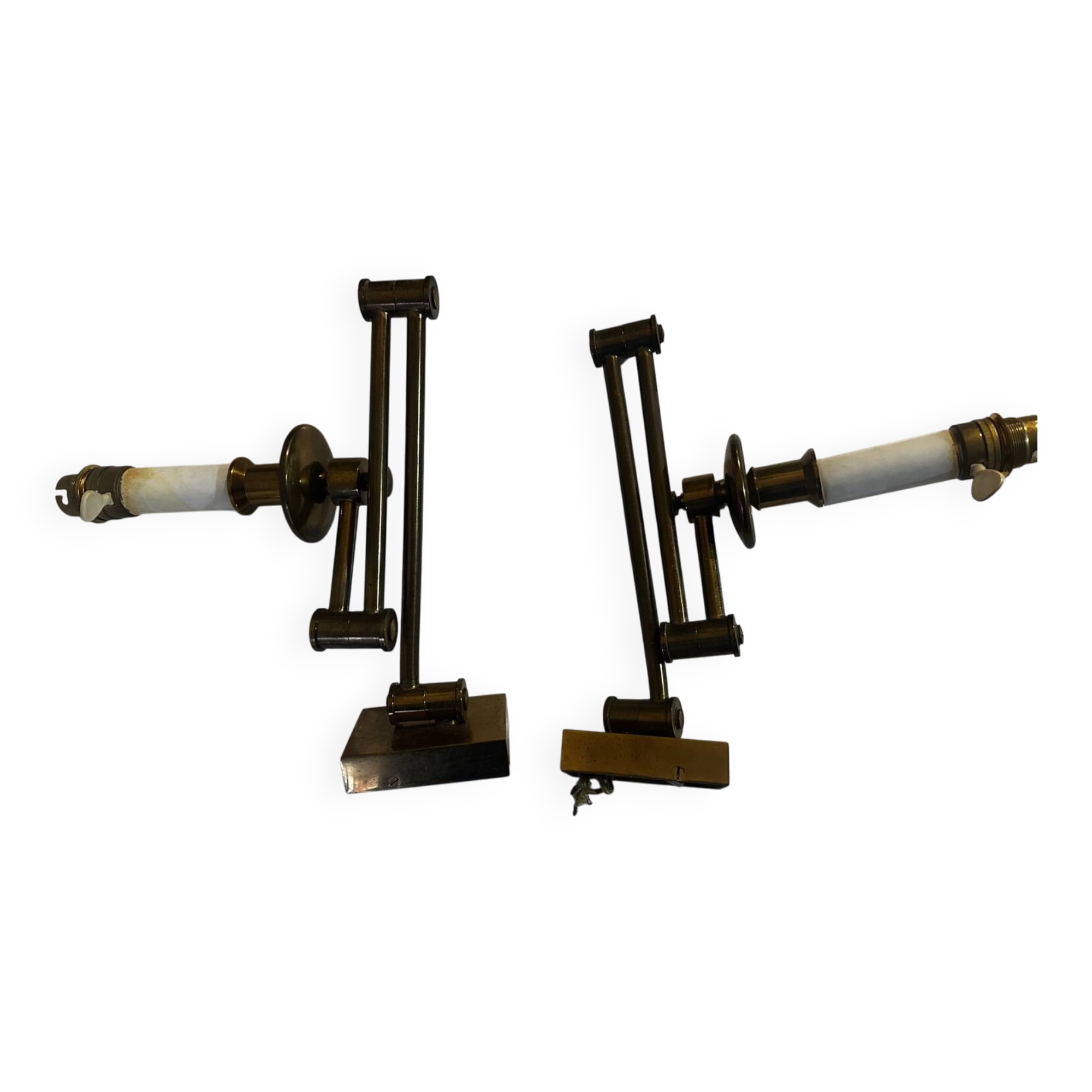 Paire d’appliques murales articulées- Georges W Hansen Metalart- 1950-