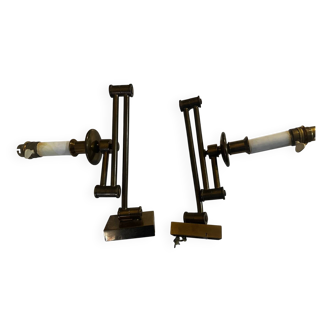 Pair of articulated wall sconces - Georges W Hansen Metalart - 1950 -