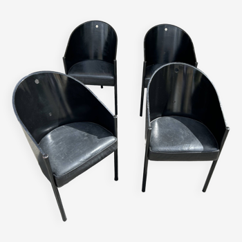 Set of 4 Philippe Starck armchairs for Aleph 1980