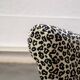 Italian leopard print fabric sofa
