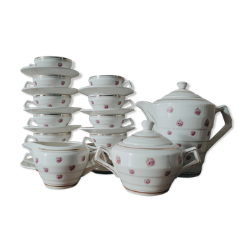 Coffee or tea set in Earthenware St Amand