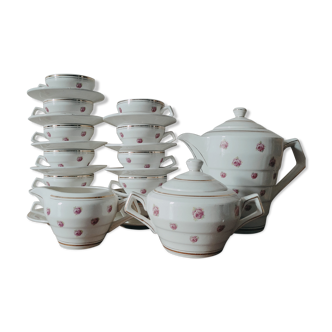 Coffee or tea set in Earthenware St Amand