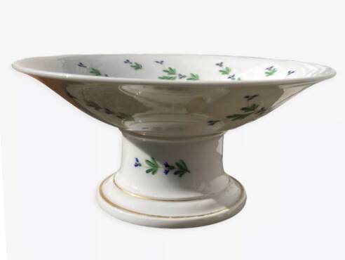 Iron earth compotier / vintage earthenware standing dish