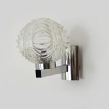 Vintage space age 60s wall light in chrome metal