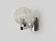 Vintage space age 60s wall light in chrome metal