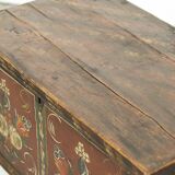 Folk art painted wedding chest