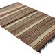 Turkish Kilim Yuruk 185x281 cm Striped Beige Brown Vintage Anatolian
