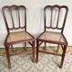 Pair of late 19th century mahogany bistro chairs