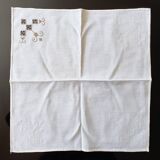 Nappe et serviettes anciennes cousues main