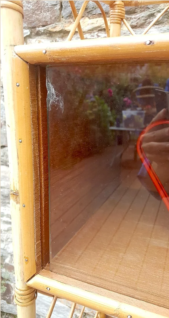 Rack in rattan and bamboo