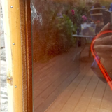 Rack in rattan and bamboo