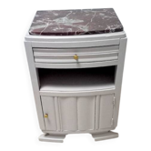 Art Deco bedside table with marble