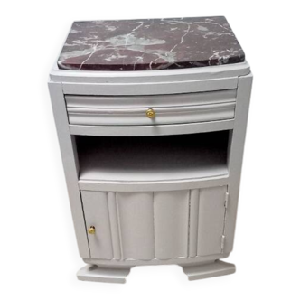 Art Deco bedside table with marble