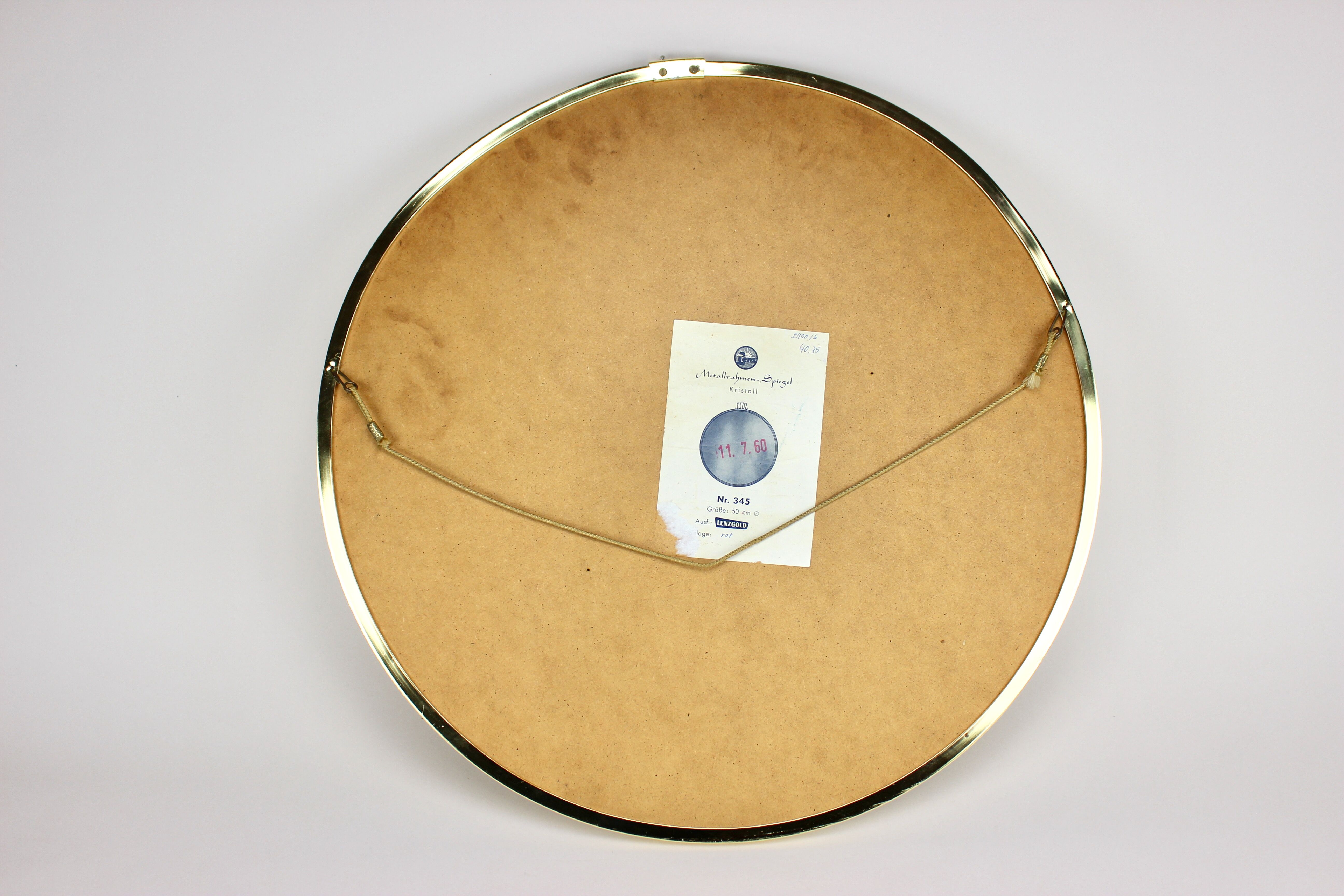 Mid Century wall mirror round 60s 50cm