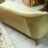 Canapé années 50 60 velour vert