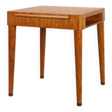 Art Deco Birch‑Veneered Side Table with Drawer, France 1920s