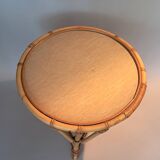Tripod table in bamboo and rattan from 1960.