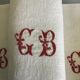 7 monogrammed damasse cotton towels