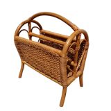 Rattan magazine rack