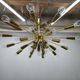Kamenický Šenov 28-Light Brass Sputnik Chandelier, Czechoslovakia, 1970s