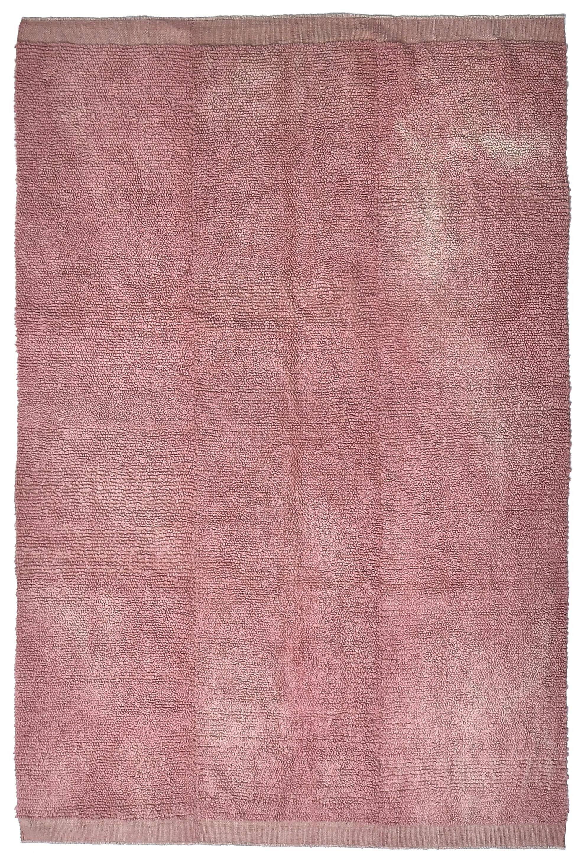 6x9 Soft Pink Handmade Wool Vintage Rug 197x287Cm SK 241959